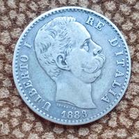 Argento Moneta 2 lire 1883 Regno d'Italia 