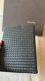 Porta iPad Bottega Veneta Intrecciato pelle nero