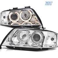 FARI XENON AUDI A6 4B 97-01 ANGEL EYES FONDO CROMA