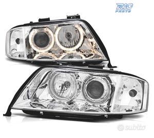 FARI XENON AUDI A6 4B 97-01 ANGEL EYES FONDO CROMA