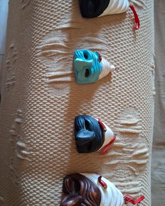 4 Maschere in ceramica