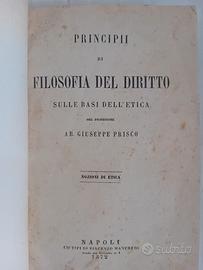 Filosofia del diritto Prisco ed.napoletana 1872