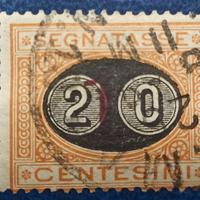 REGNO 1890 Segnatasse sovrastampato con mascherina