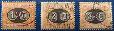 REGNO 1890 Segnatasse sovrastampato con mascherina