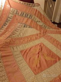 Copriletto in tombolo antico fatto a mano