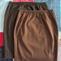 2 gonne 1 marrone scuro felpata dentro 1 marrone c