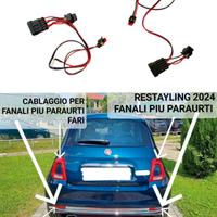 RESTYLING FANALI PIU FARI PARAURTI FIAT 500 
