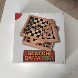 Set Giochi in Legno DAL NEGRO - Scacchi Dama Tria