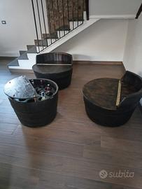 salottino completo poltrona tavolino