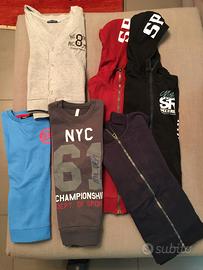 6 felpe cardigan bambino 6/8 anni