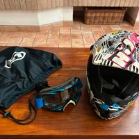 Casco HJC Motocross/Motard con occhiali