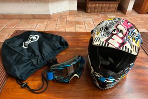 Casco HJC Motocross/Motard con occhiali