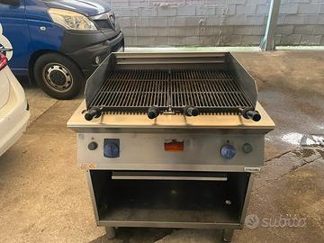 Griglia a pietra lavica per carne a gas