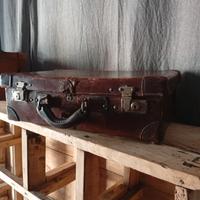 valigia cuoio vintage 