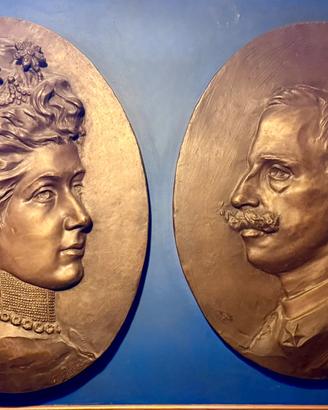 Bronzo Vittorio Emanuele III e Elena di Savoia