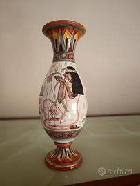 Vaso in ceramica artistica italiana stile egizio