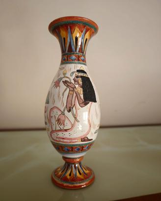 Vaso in ceramica artistica italiana stile egizio
