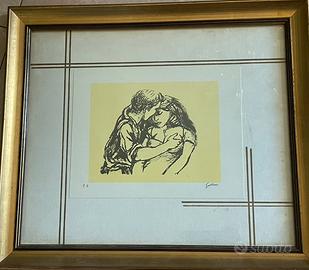 Renato guttuso litografia quadro