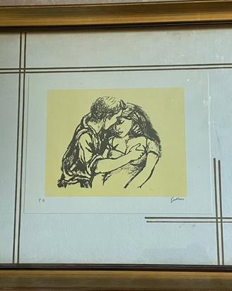 Renato guttuso litografia quadro