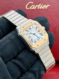 Cartier Santos Piccolo acciaio oro Nuovo Full Set