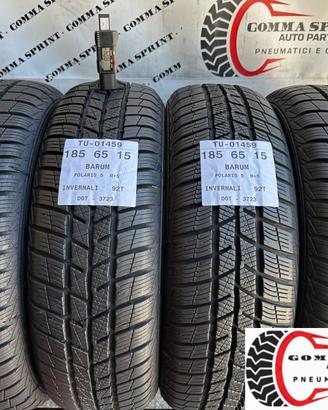 4 PNEUMATICI 185/65 R15 BARUM INVERNALI SEMINUOVE