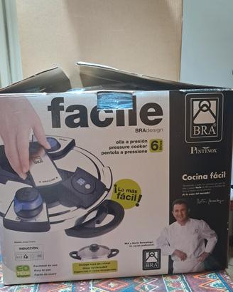 Pentola a pressione Bra, facile, 6 litri. Nuova