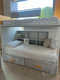 Letto a castello con corridoio Ros