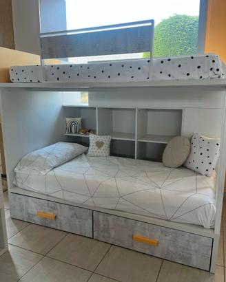 Letto a castello con corridoio Ros