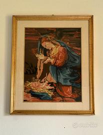 quadro punto croce Madonna