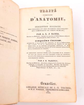 Trattato Anatomia Bayle Medicina 1834 800