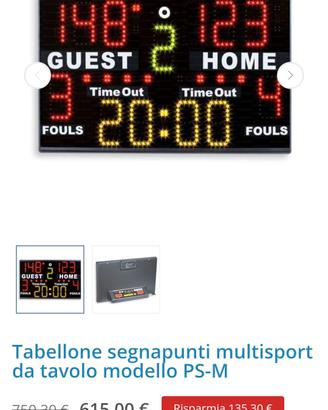 Tabellone Elettronico Multisport da tavolo
