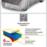 Telo copriauto antigrandine 190x193x485