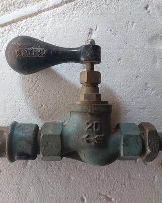 Antico Rubinetto per Acqua in Ottone e Bronzo