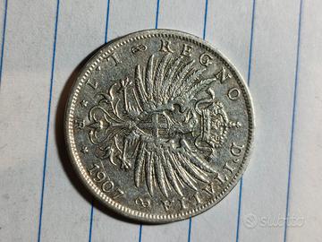 1 lira argento aquila araldica 1907
