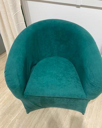 poltroncina verde petrolio