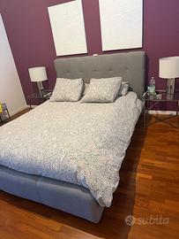 Letto matrimoniale + Materasso + 2 comodini