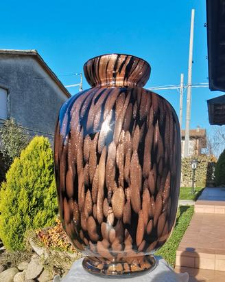 Vaso Vetro Murano, Vintage, Avventurina. 1,1kg