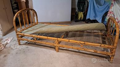 Letto singolo in vimini