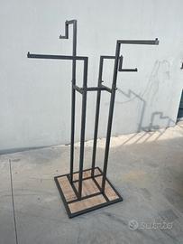 Stender Carrello 4 braccie con base di legno