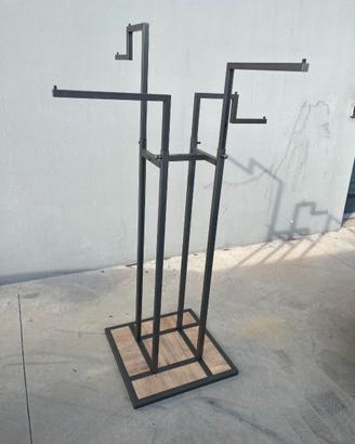 Stender Carrello 4 braccie con base di legno
