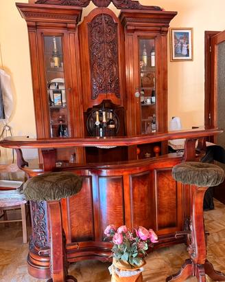 Mobile Piano Bar Antico,Con Sagabelli