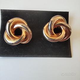 Orecchini Vintage a Clip "Nodo Trinità" Dorati