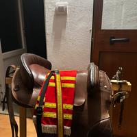 Sella potrera in vero cuoio