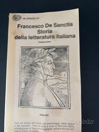 Storia della letteratura italiana vol 1 De Sanctis