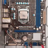 Scheda madre H61-V + CPU Intel Pentium 2.7Ghz
