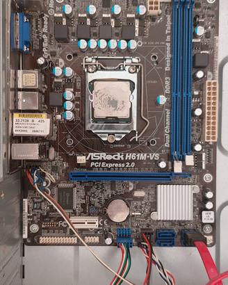 Scheda madre H61-V + CPU Intel Pentium 2.7Ghz