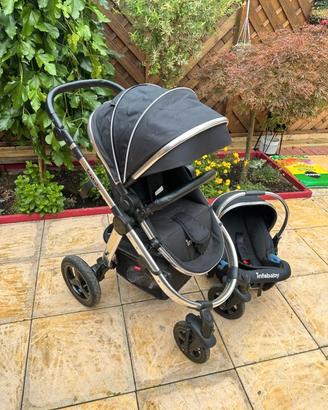 Passeggino/carrozzina Infababy nero, seggiolino au