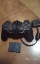 DualShock PS2 + memory card + console connessioni