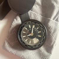 GUCCI OROLOGIO SVEGLIA DA TAVOLO IN PELLE GG LIMIT