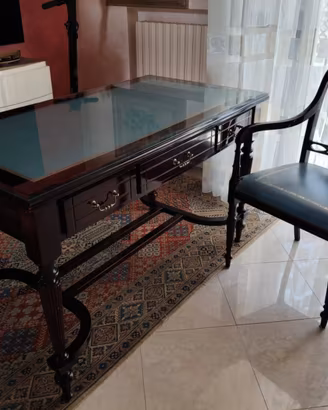 SCRIVANIA IN STILE NEOCLASSICO + POLTRONA ABBINATA